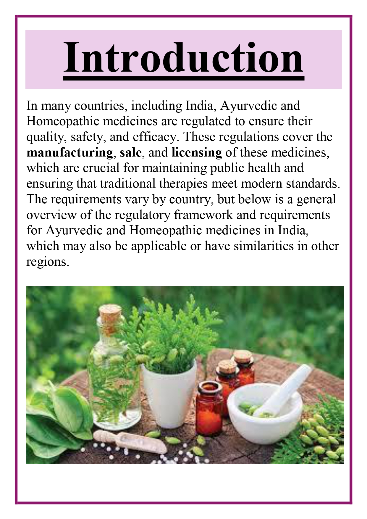 Requirements for Ayurvedic, Homeopathic manufacturing, sale, and licensing requirements Assignment - Image 5