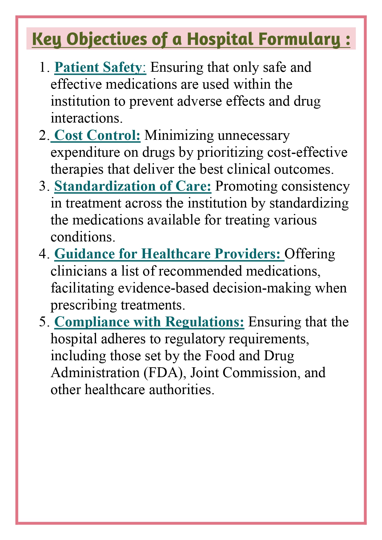 Typical profile of a drug to be included in the hospital formulary Assignment - Image 6