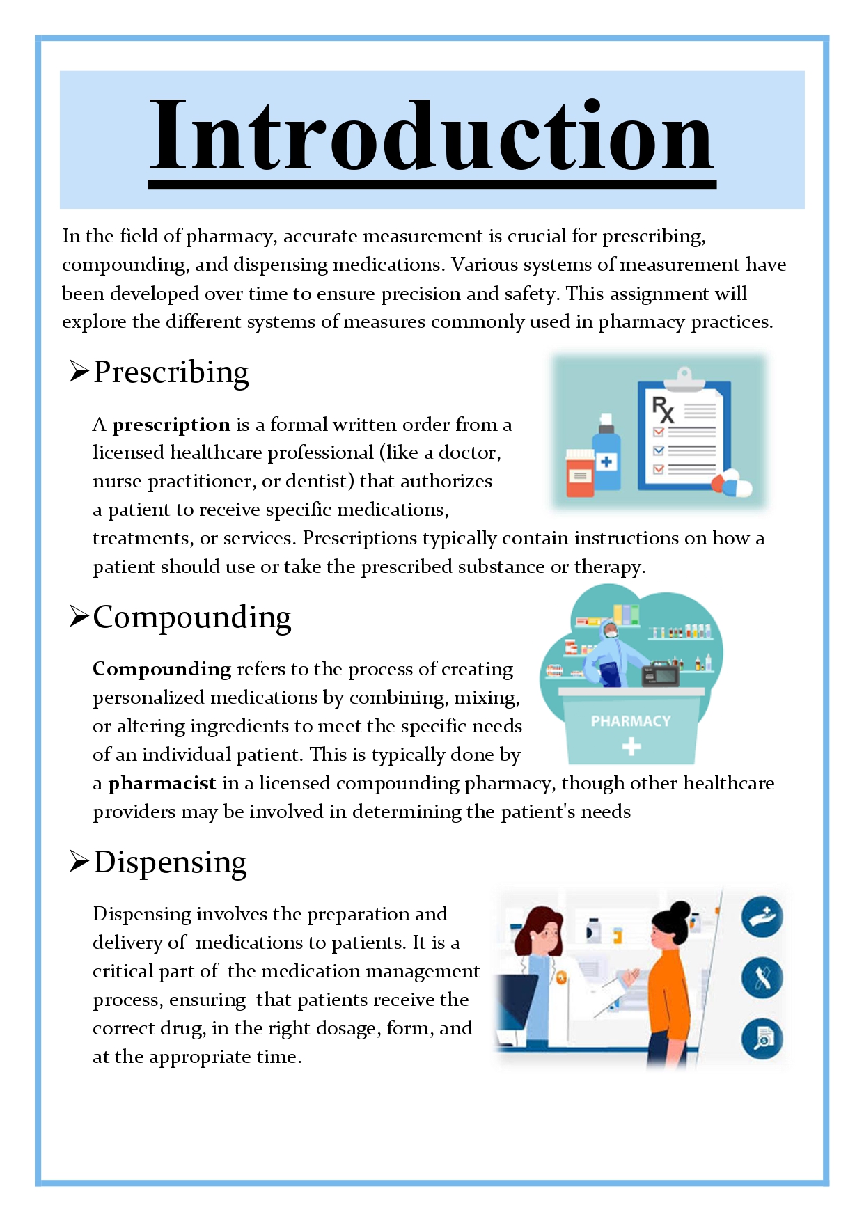 Various systems of measures commonly used in prescribing, compounding and dispensing practices Assignment - Image 5