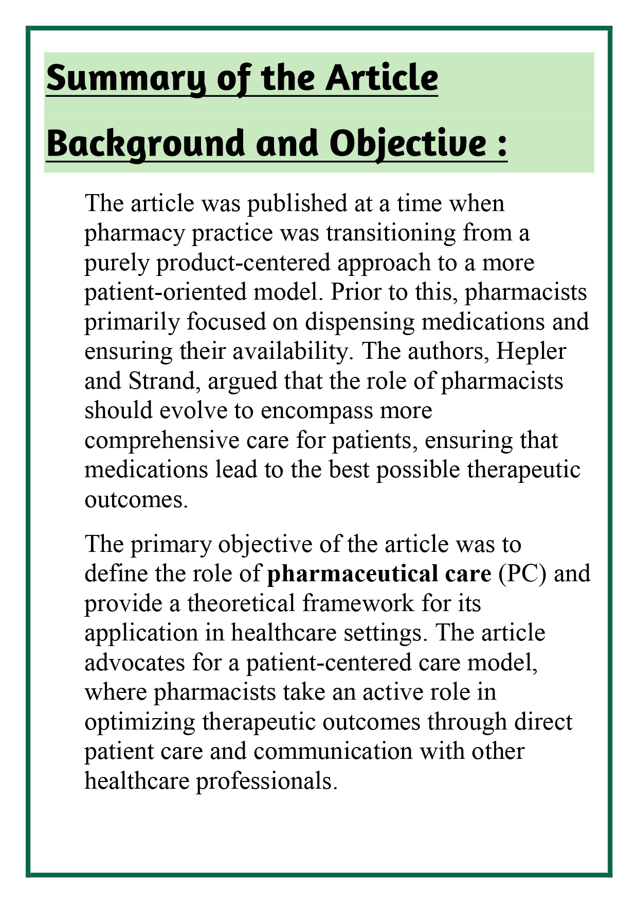 Read a minimum of one article relevant to any theory topic, from Pharma /Science/ or other Periodicals and prepare summary of it for submission Assignment - Image 6