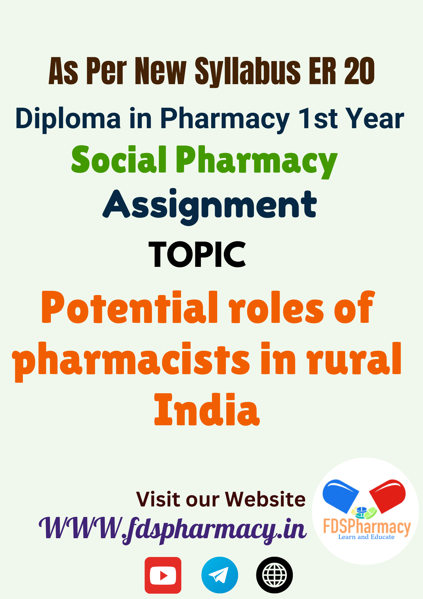 Potential roles of pharmacists in rural India Assignment