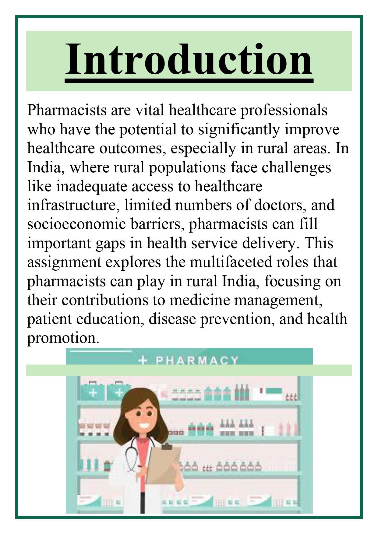 Potential roles of pharmacists in rural India Assignment - Image 5