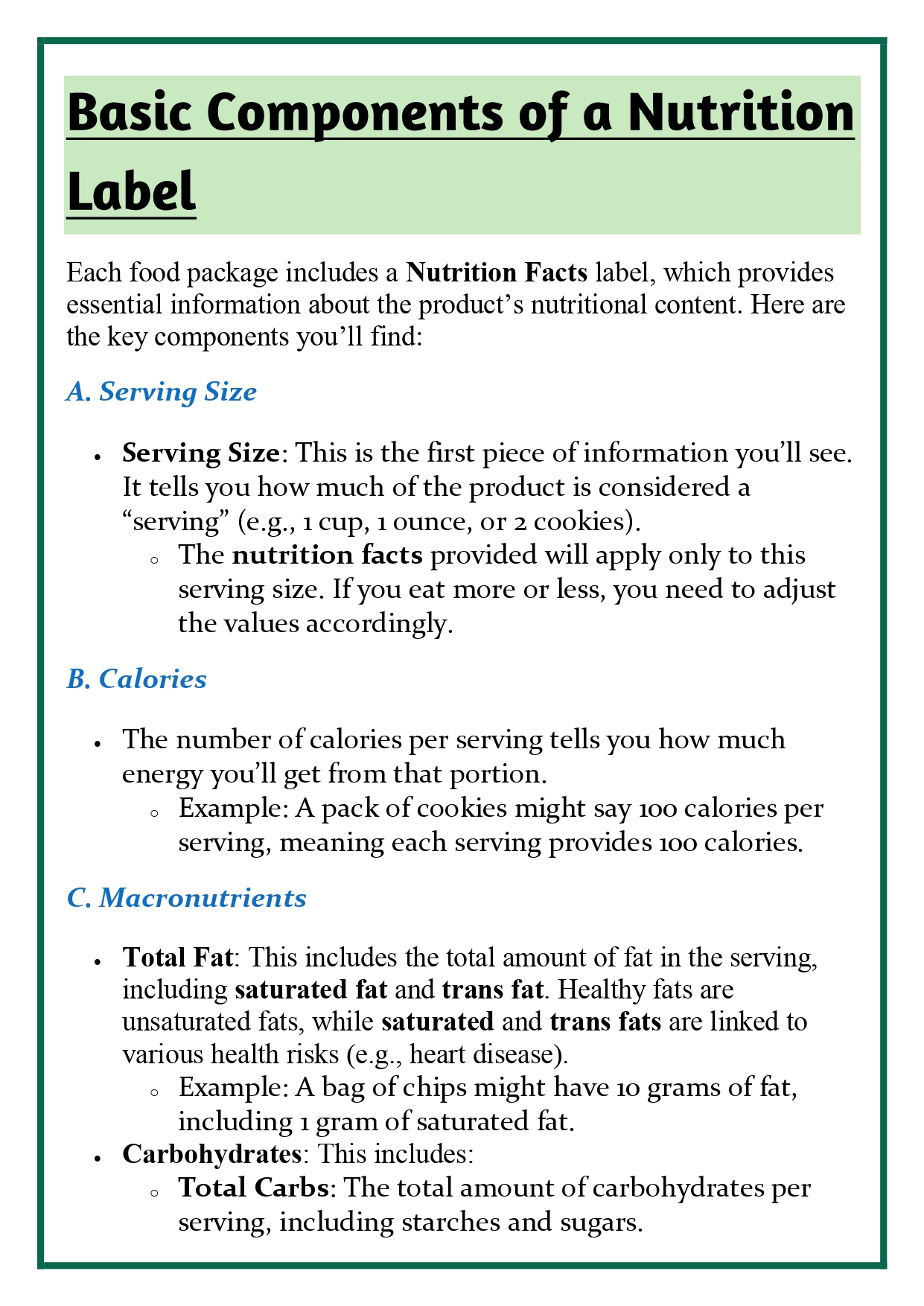 Study the labels of various packed foods to understand their nutritional contents Assignment - Image 6