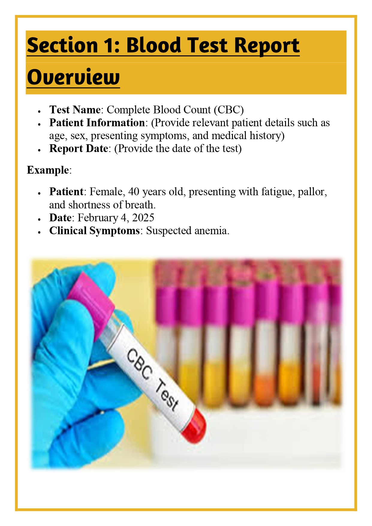 The students shall be asked to submit written assignments on Various Pathology Lab Reports (Blood Test) Assignment - Image 6