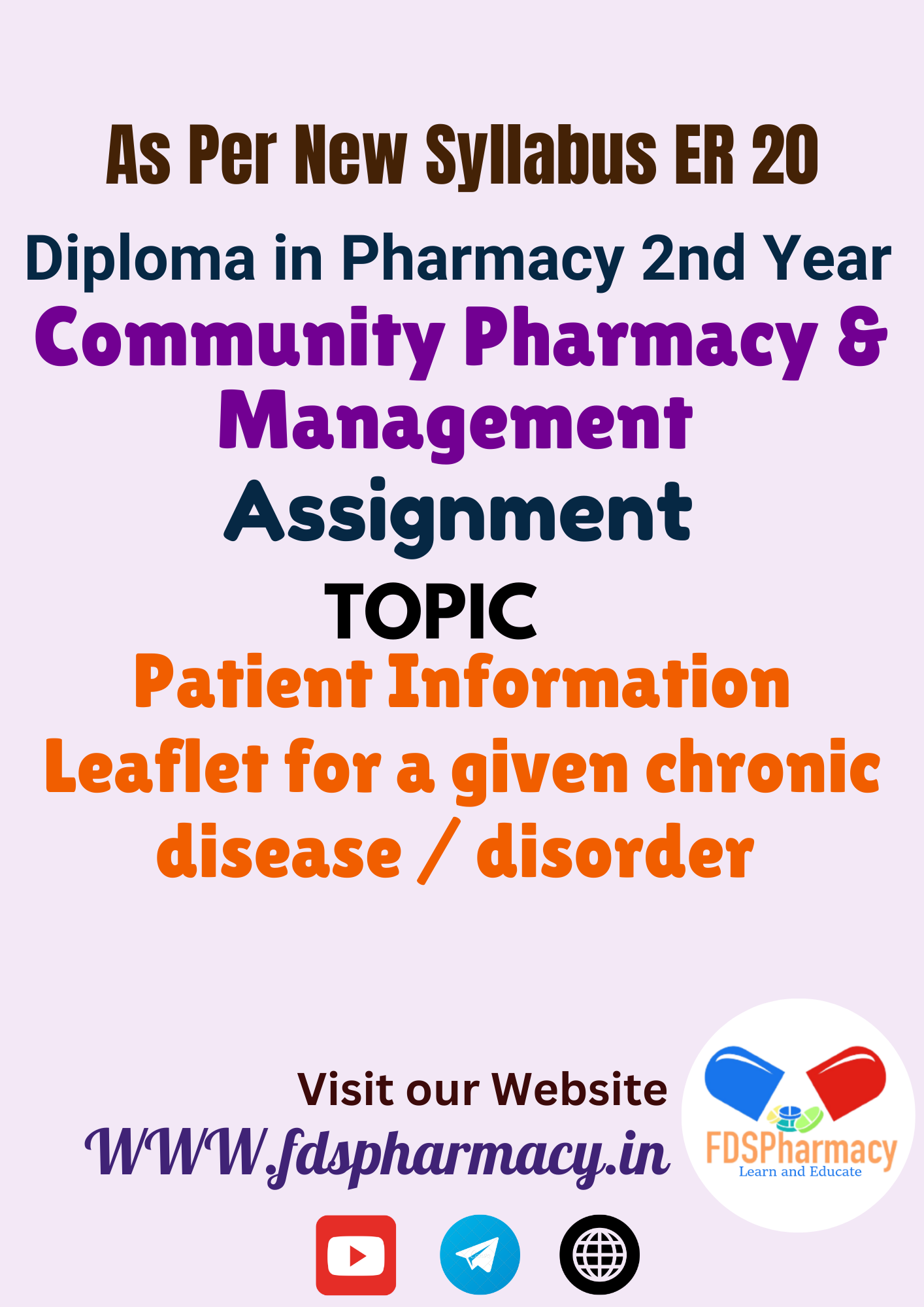 Patient Information Leaflet for a given chronic disease / disorder Assignment