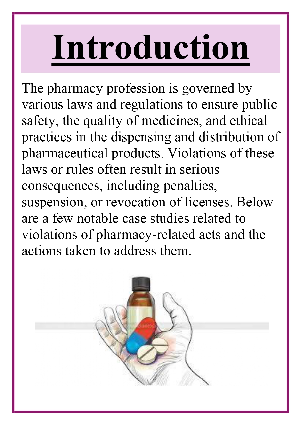 Case studies – actions taken on violation of any act / rule related to pharmacy Assignment - Image 5