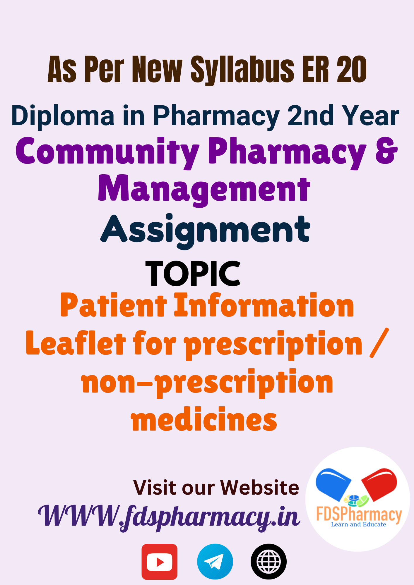 Patient Information Leaflet for prescription / non-prescription medicines Assignment