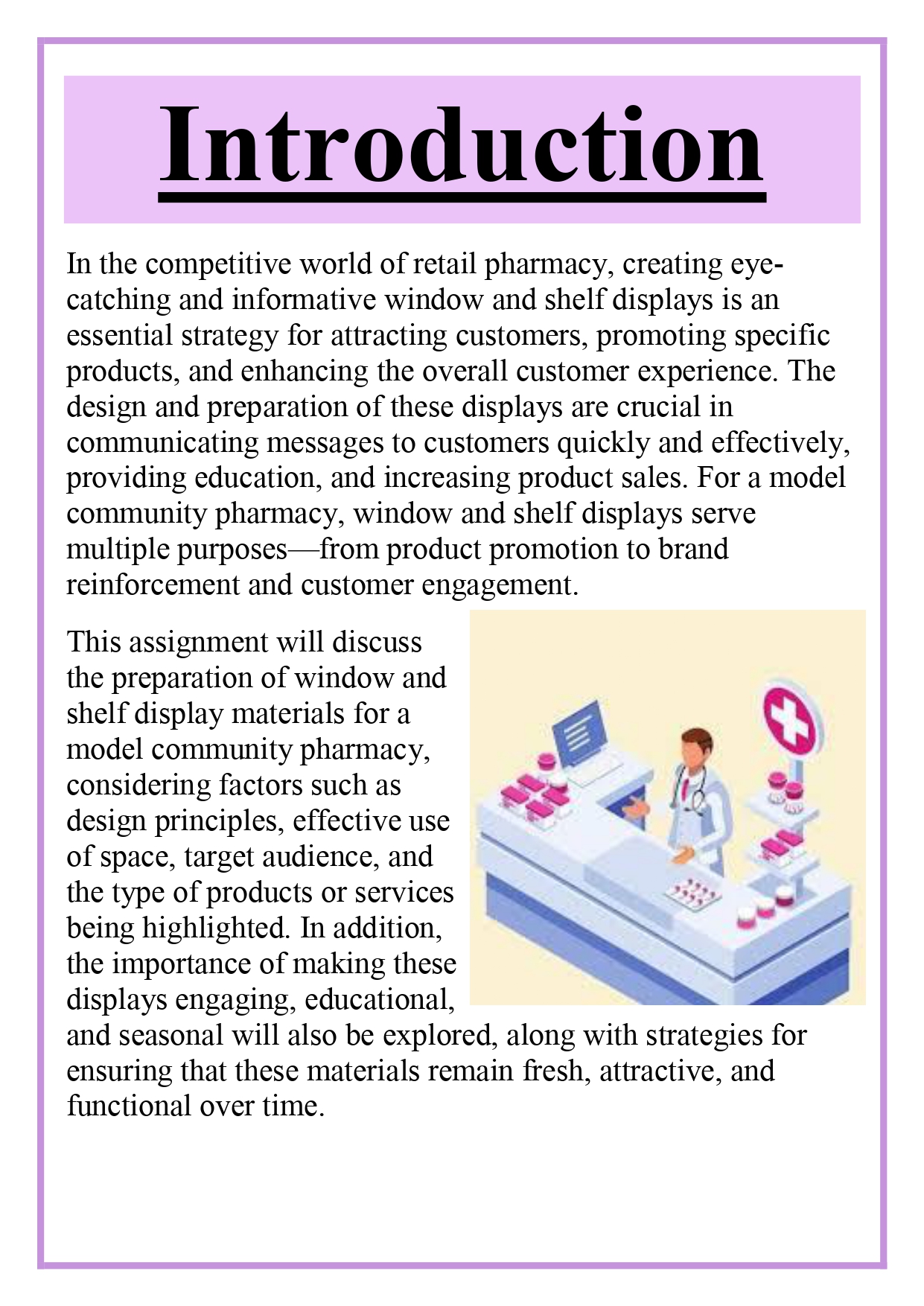 Preparation of window / shelf display materials for the model community pharmacy Assignment - Image 5