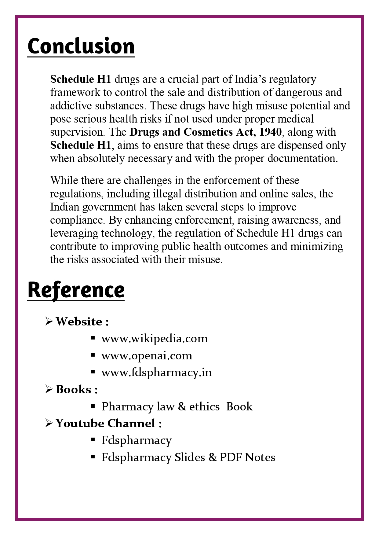 Schedule H1 drugs and its implementation in India Assignment - Image 6