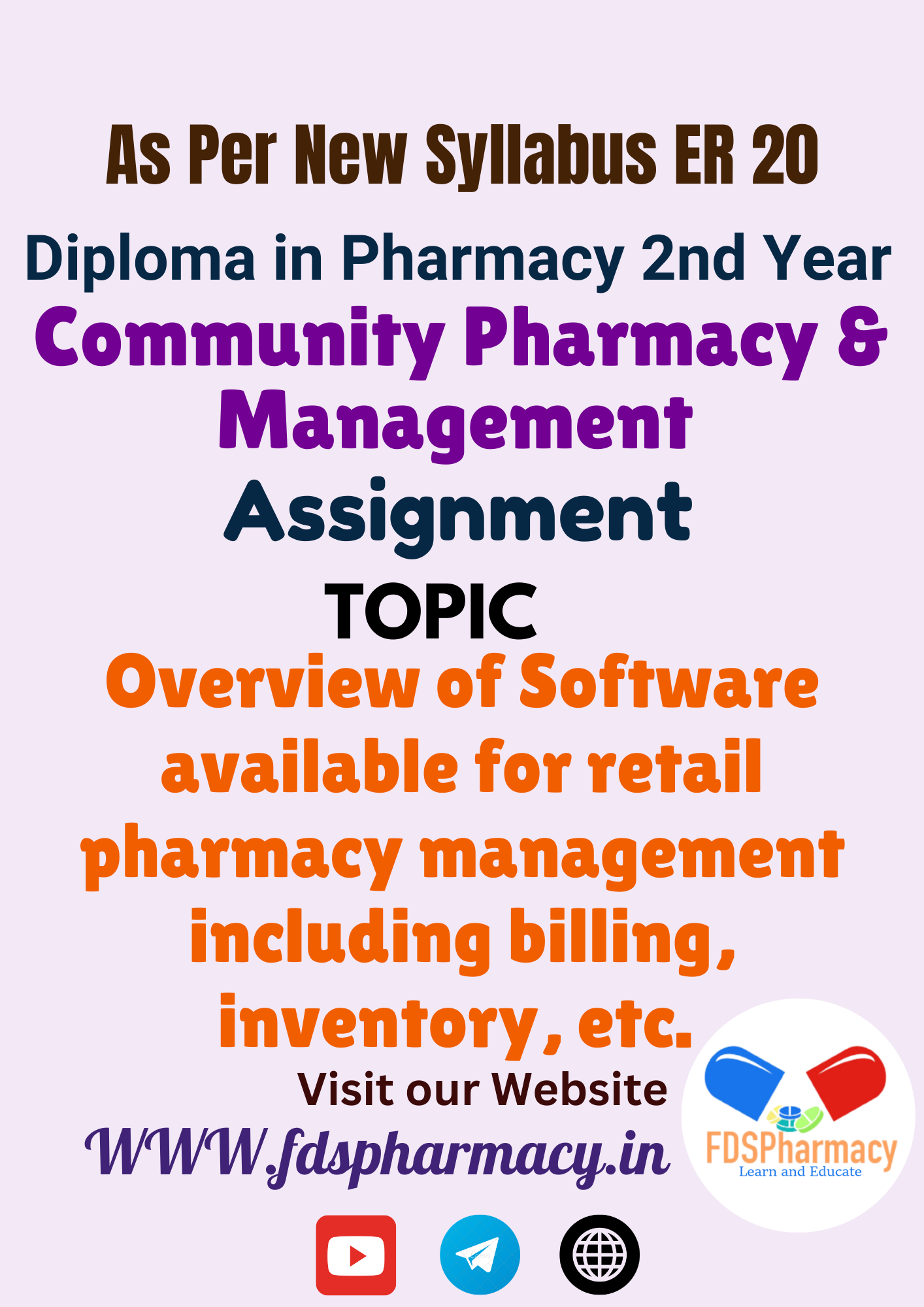 Overview of Software available for retail pharmacy management including billing, inventory, etc. Assignment