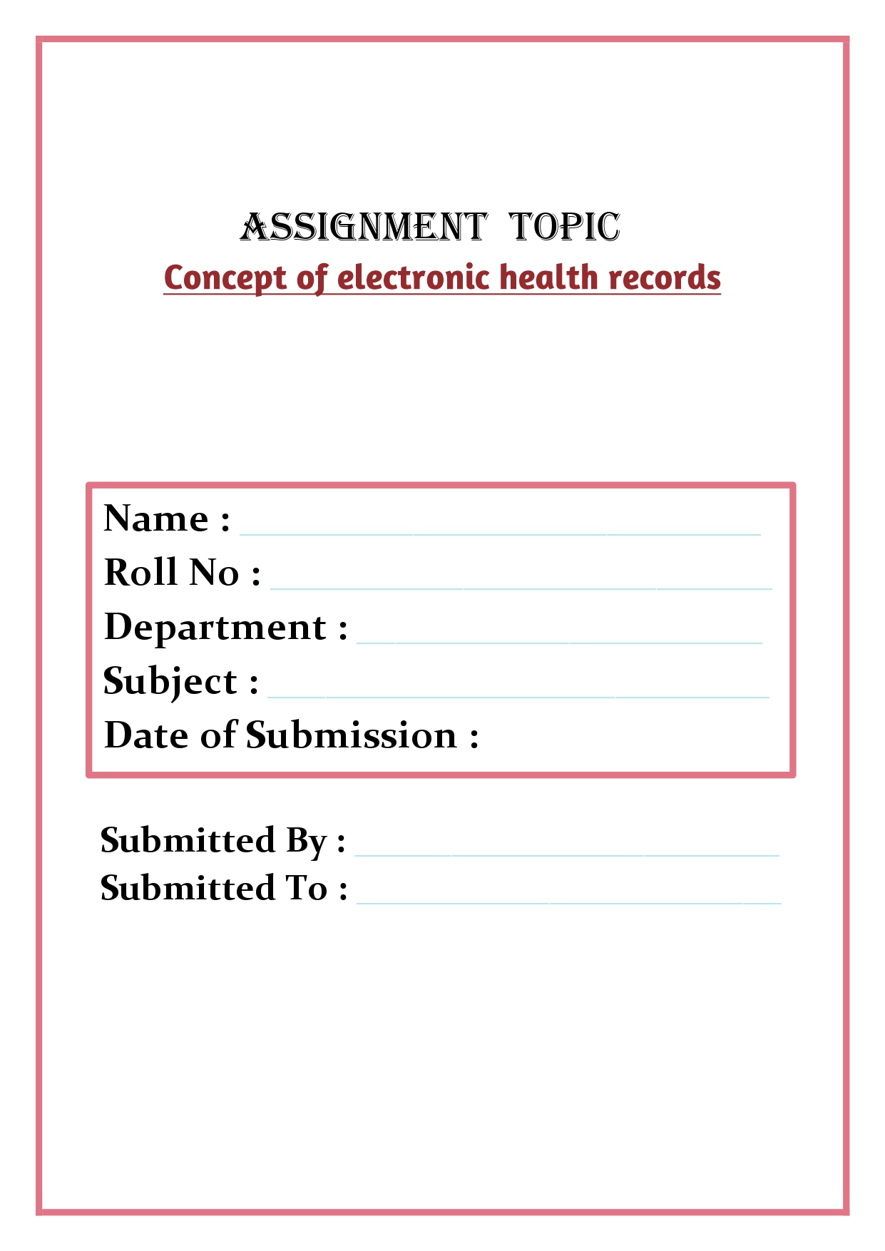 Concept of electronic health records Assignment - Image 3