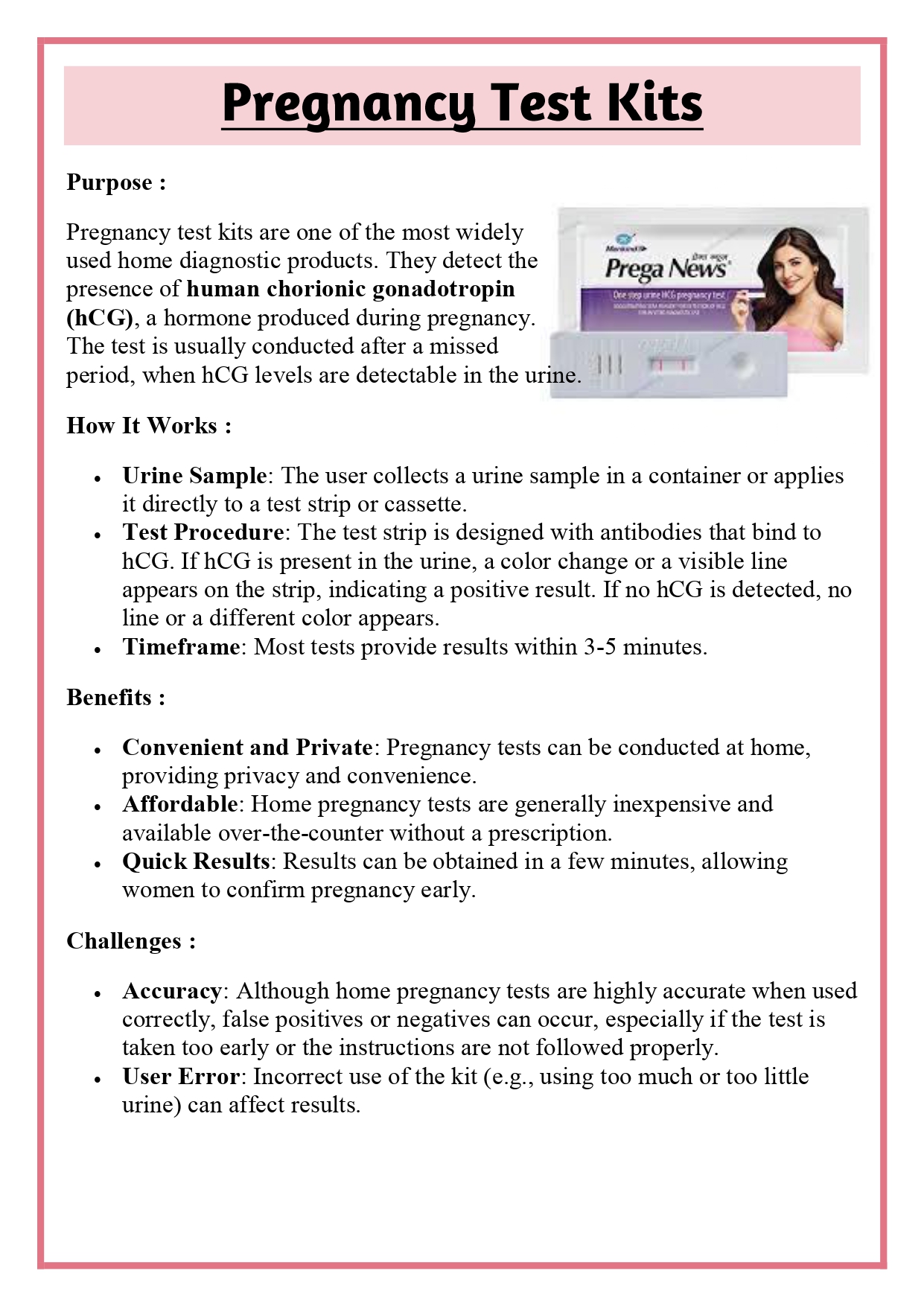 Home Diagnostic Kits - Pregnancy Test, COVID testing etc Assignment - Image 6