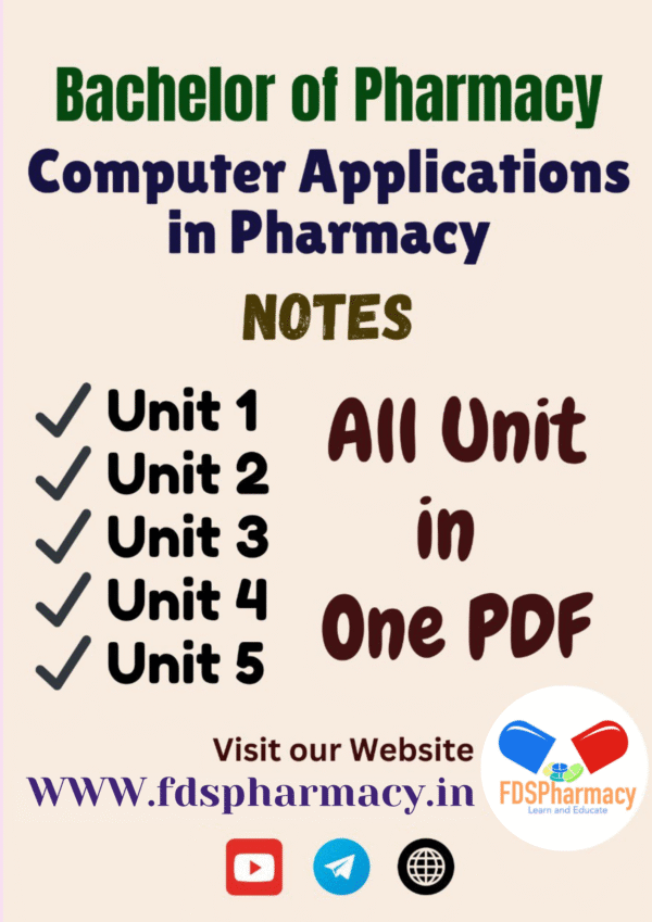 Computer Applications in Pharmacy All Unit Notes