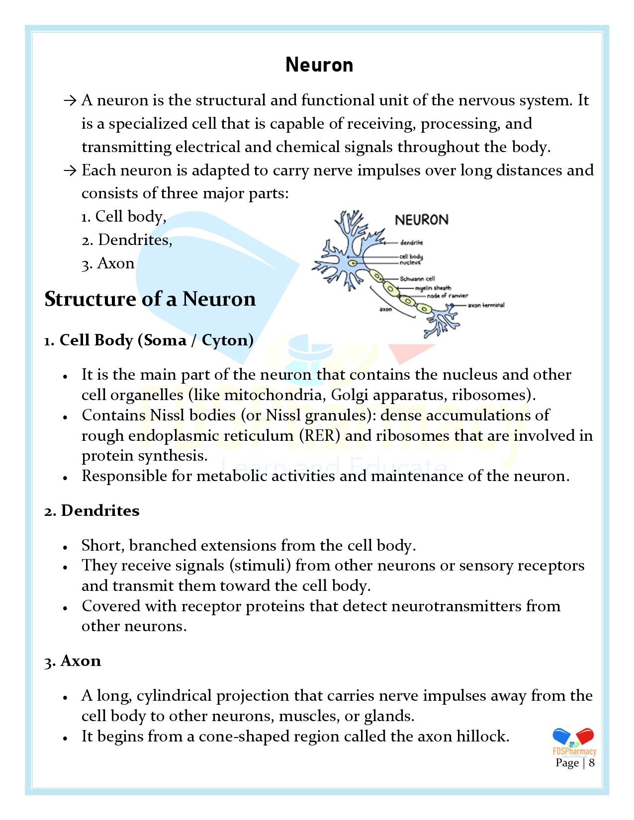 Human anatomy and physiology – II All Unit Notes – FDSPharmacy