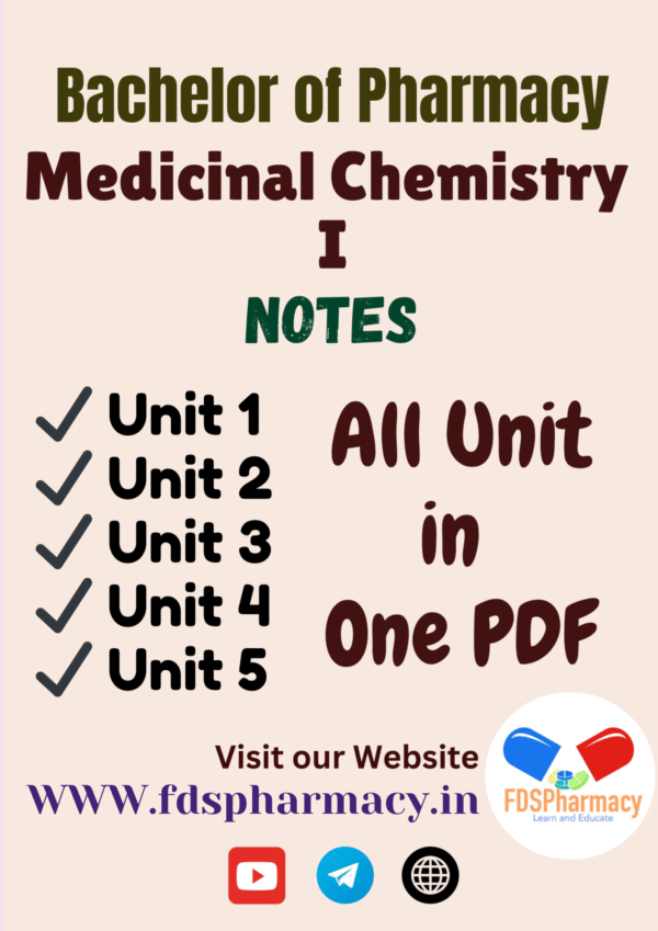 Medicinal Chemistry I Unit 3 Notes – FDSPharmacy
