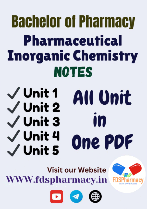 Pharmaceutical Inorganic Chemistry All Unit Notes