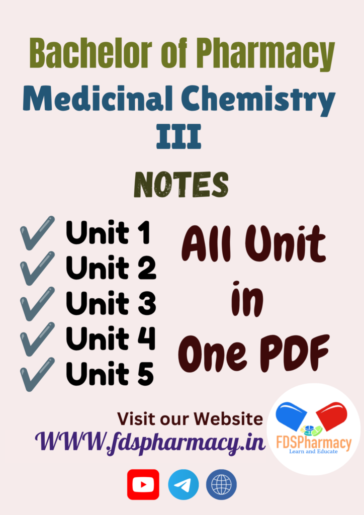 Medicinal Chemistry - III All Unit Notes