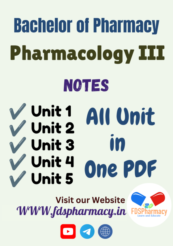 Pharmacology - III All Unit Notes